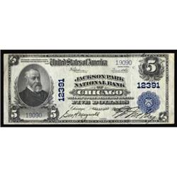 Chicago, IL. $5 1902 Plain Back. Fr. 609. Jackson Park NB. Charter #12391. Very Fine.