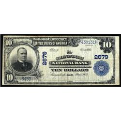 Shenandoah, IA. $10 1902 Plain Back. Fr. 634. The Shenandoah NB. Charter #2679. Fine.