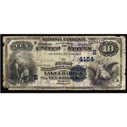 Lake Charles, LA. $10 1882 Date Back. Fr. 539. The FNB. Charter #(S)4154. Good-Very Good.