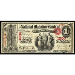 Great Barrington, MA. $1 Original Series. Fr. 380. The National Mahaiwe Bank. Charter #1203. VF.