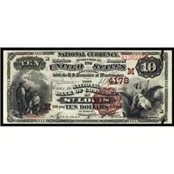 St. Louis, MO. $10 1882 Brown Back. Fr. 484. The NB of Commerce. Charter #M4178. PCGS Superb GN 67PP
