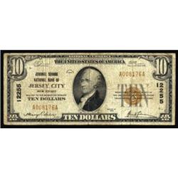 Jersey City, NJ. $10 1929 Ty. 1. Journal Square NB. Charter #12255. Very Good.