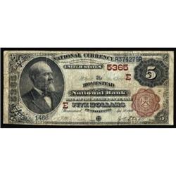 Homestead, PA. $5 1882 Brown Back. Fr. 477. The Homestead NB. Charter #(E)5365. Fine.
