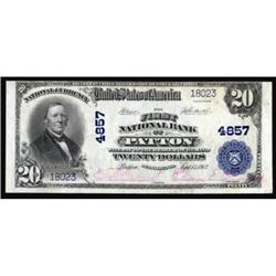 Patton, PA. $20 1902 Plain Back. Fr. 656. The FNB. Charter #4857. Extremely Fine+.