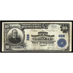 Orwell, VT. $10 1902 Plain Back. Fr. 624. The FNB. Charter #228. Fine.