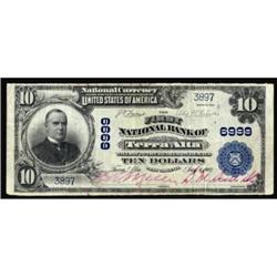 Terra Alta, WV. $10 1902 Plain Back. Fr. 624. The FNB. Charter #6999. Very Fine.