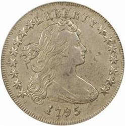 1795 Draped Bust $1. B-14, BB-51. Rarity-3. Off-Center Bust. EF Details-Improperly Cleaned (NCS)