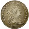 1798 Draped Bust $1. Large Eagle. B-4, BB-92. Rarity-3. Knob 9, 5 Vertical Lines. VF-35 (PCGS).