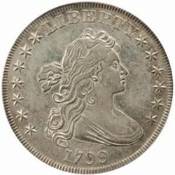 1799 Draped Bust $1. B-11a, BB-161. Rarity-3. AU Details--Scratched, Improperly Cleaned (NCS).