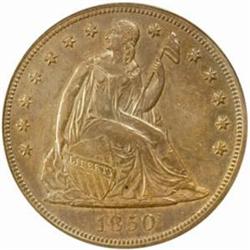 1850 Seated Liberty Silver Dollar. AU-55 (PCGS).