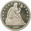 Image 1 : 1867 Seated Liberty Silver Dollar. Proof-64 Cameo (PCGS).