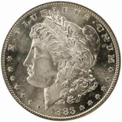 1883-S Morgan Silver Dollar. MS-64 (PCGS).