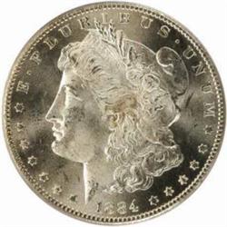 1884-CC Morgan Silver Dollar. MS-65 (PCGS).