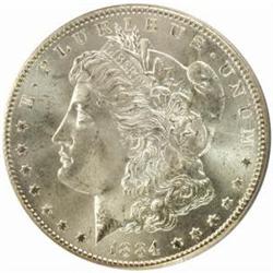 1884-CC Morgan Silver Dollar. MS-65 (PCGS).