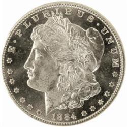 1884-CC Morgan Silver Dollar. MS-64 PL (NGC).