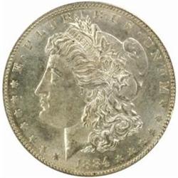1884-S Morgan Silver Dollar. AU-58 (PCGS).