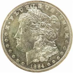 1884-S Morgan Silver Dollar. AU-58 (NGC).