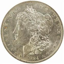 1884-S Morgan Silver Dollar. AU-55 (NGC).