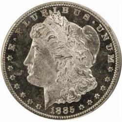 1885-CC Morgan Silver Dollar. MS-63 DMPL (PCGS).