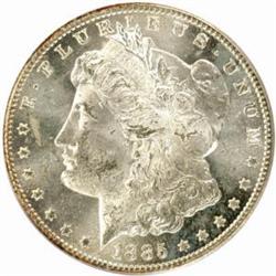 1885-CC Morgan Silver Dollar. MS-62 (PCGS).