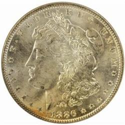 1886 Morgan Silver Dollar. MS-65 * (NGC).