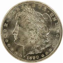 1890-CC Morgan Silver Dollar. MS-64 (NGC).