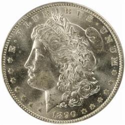 1890-O Morgan Silver Dollar. MS-64 (PCGS).