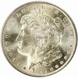 1890-S Morgan Silver Dollar. MS-65 (PCGS).