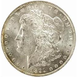 1891-CC Morgan Silver Dollar. MS-63 (PCGS).