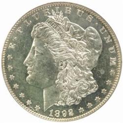 1892 Morgan Silver Dollar. Proof-63 (PCGS).