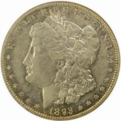 1893-CC Morgan Silver Dollar. EF-40 Details--Cleaned (ANACS).
