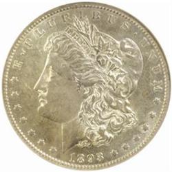 1893-O Morgan Silver Dollar. AU-58 (NGC).