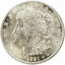 1921 Morgan Silver Dollar. MS-66 (PCGS).