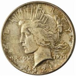 1921 Peace Silver Dollar. High Relief. MS-65 (PCGS).