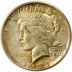 1921 Peace Silver Dollar. High Relief. MS-65 (NGC).