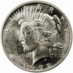 1922-D Peace Silver Dollar. MS-66 (NGC).