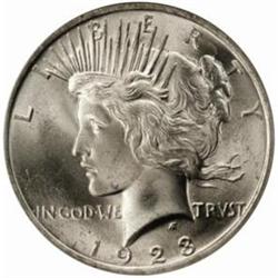 1923 Peace Silver Dollar. MS-66 (NGC).