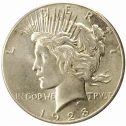 1928 Peace Silver Dollar. MS-65 (PCGS).