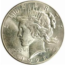 1928 Peace Silver Dollar. MS-61 (PCGS).