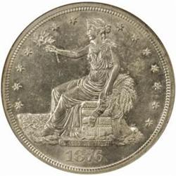 1876-S Trade Dollar. Type I/I. MS-62 (NGC).