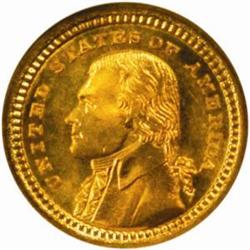 1903 Louisiana Purchase Exposition Gold Dollar. Jefferson Portrait. MS-66 (NGC).