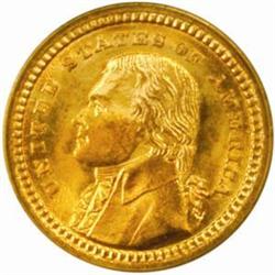 1903 Louisiana Purchase Exposition Gold Dollar. Jefferson Portrait. MS-64 (PCGS).