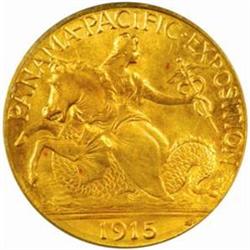 1915-S Panama-Pacific Exposition Quarter Eagle. MS-66 (PCGS).