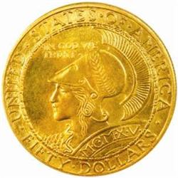 1915-S Panama-Pacific Exposition $50. Round. MS-66 (NGC).