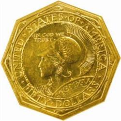 1915-S Panama-Pacific Exposition $50. Octagonal. MS-64 (NGC).
