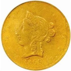 1855 Wass, Molitor & Co. $10 Gold. K-6. Rarity-7. EF-40 (PCGS).