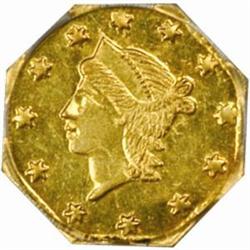 1856 Octagonal 25 Cents. BG-111. Rarity-3. Liberty Head. MS-63 (PCGS).