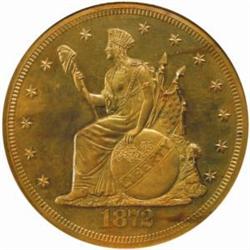 1872 Pattern Trade Dollar. Judd-1216, Pollock-1357. Rarity-7-. Proof-64 BN (NGC).