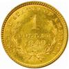 Image 2 : 1849 Gold Dollar. Open Wreath, With L, Large Head. MS-66 (PCGS).