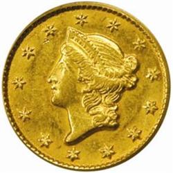 1851-C Gold Dollar. Winter 4-D. AU-58 (PCGS).